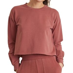 Marine Layer Tate Crop Mauve Sweatshirt Med